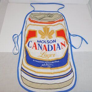 Vintage Molson Canadian Lager Beer Can BBQ Kitchen Apron
